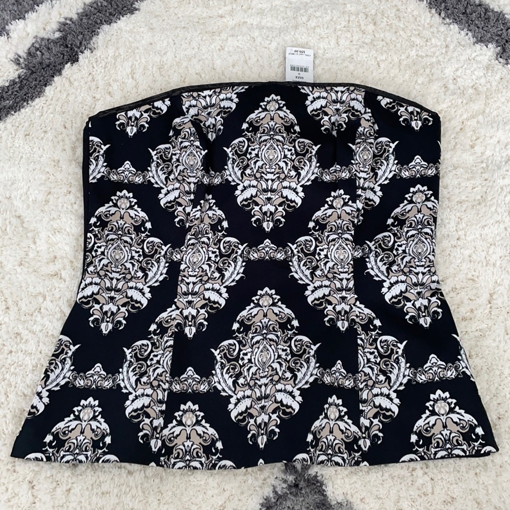 NWT! White House black market black bustier top